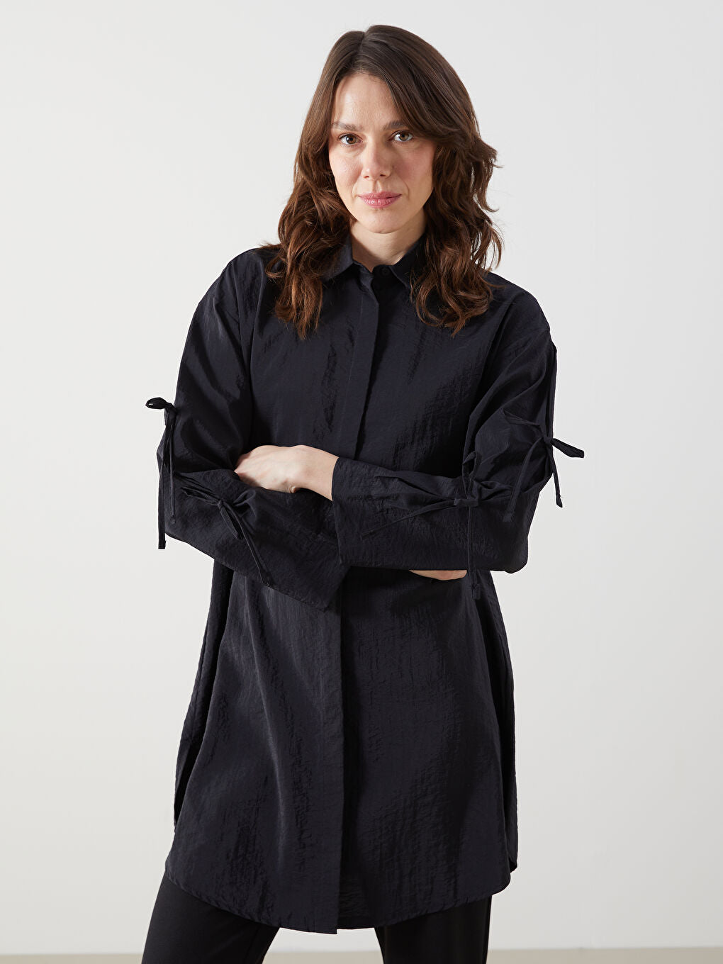 LCWAIKIKI Classic Black Women Shirt Tunic