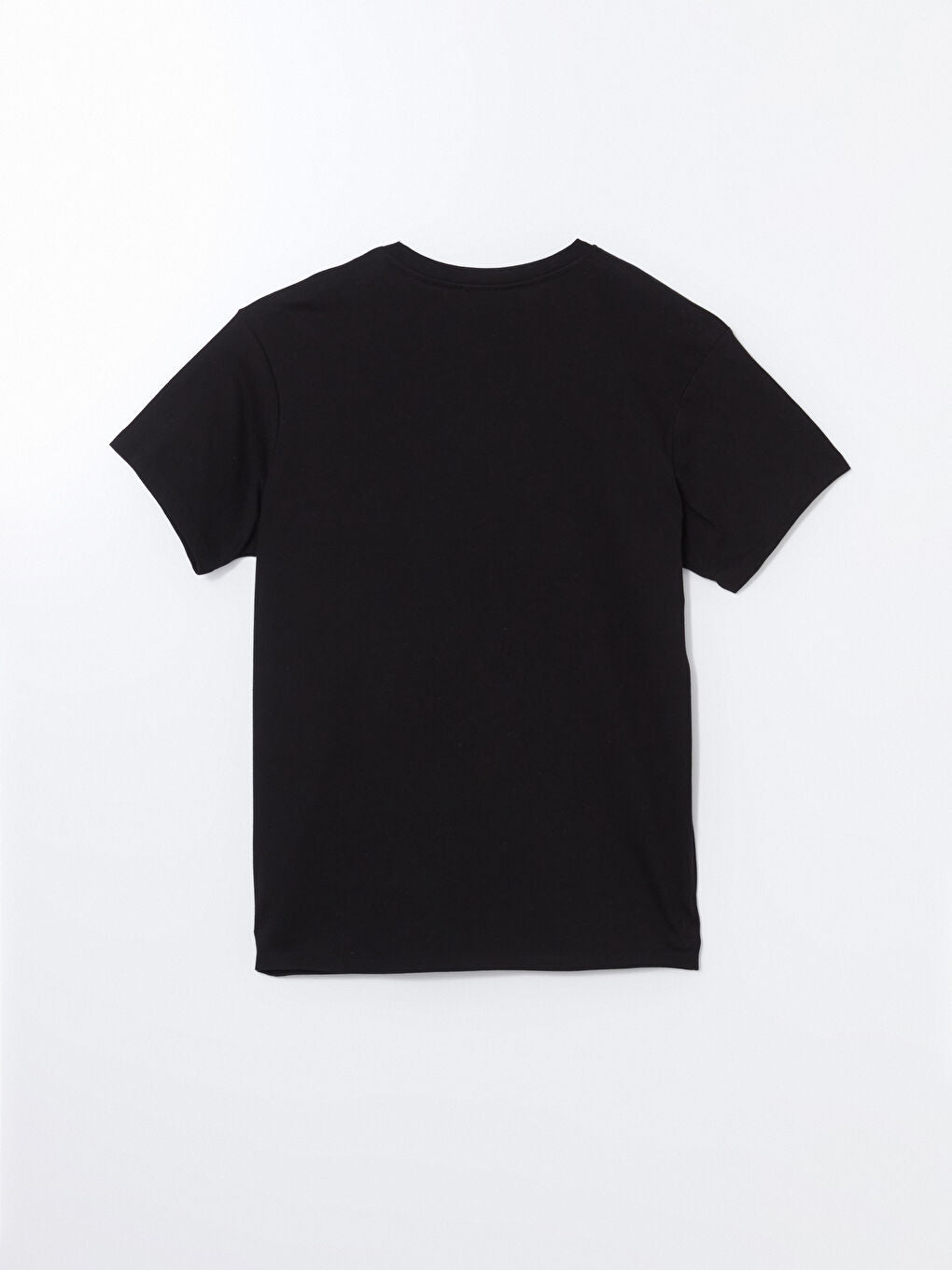 LCW Vision Black Crew Neck Printed Women T-Shirt