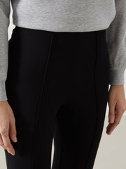 LCW Modest Black Slim Fit Wide Leg Women Trousers