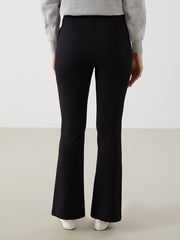 LCW Modest Black Slim Fit Wide Leg Women Trousers