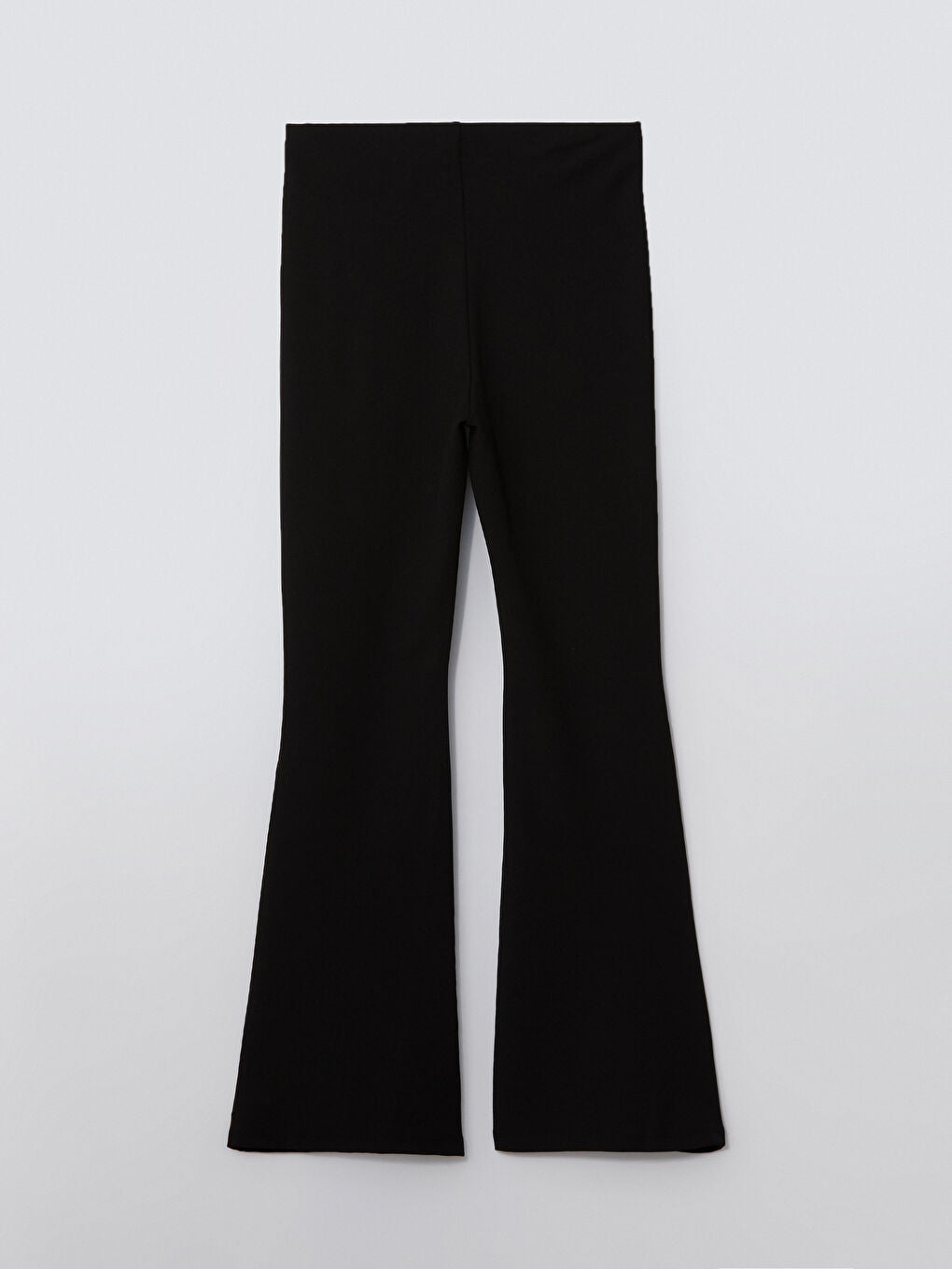 LCW Modest Black Slim Fit Wide Leg Women Trousers