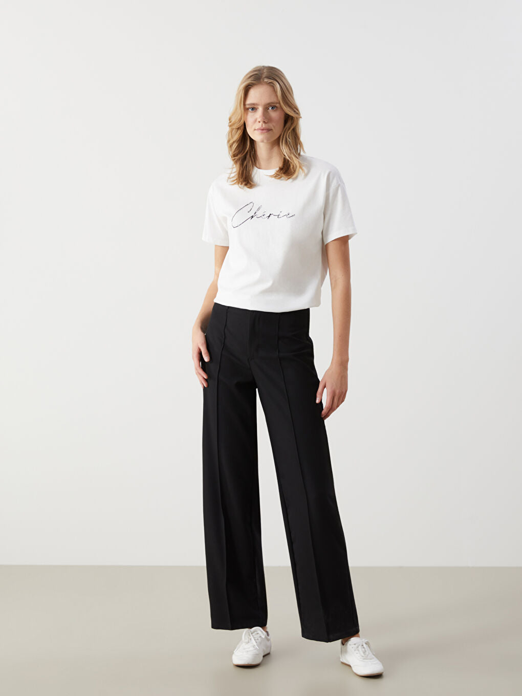 LCW Vision Grey Slim Fit Women Trousers