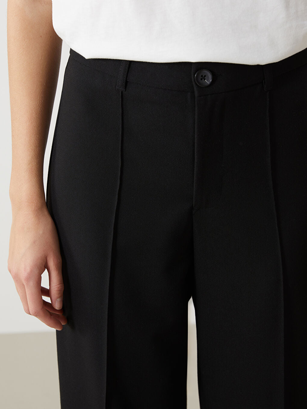 LCW Vision Grey Slim Fit Women Trousers