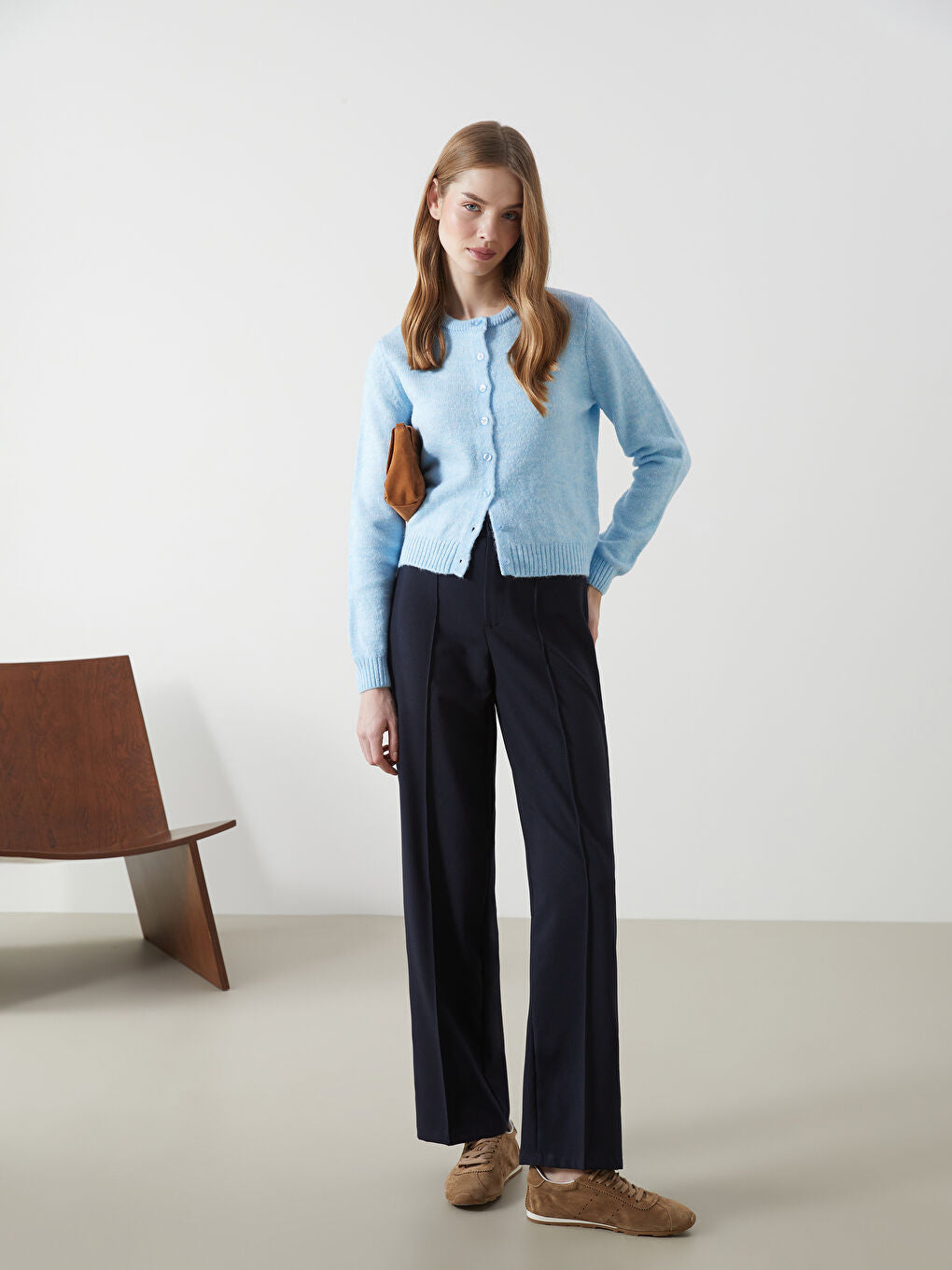 LCW Vision Grey Slim Fit Women Trousers