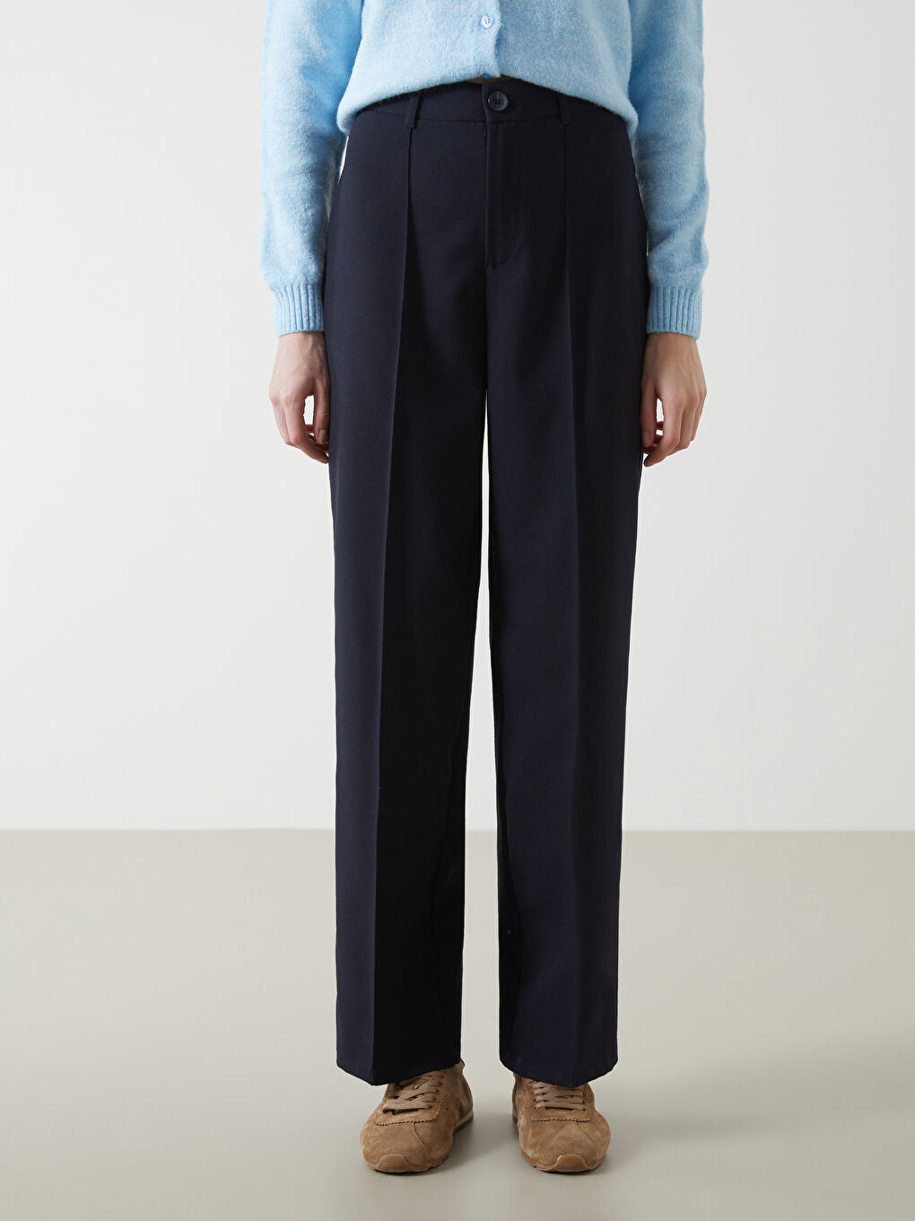 LCW Vision Grey Slim Fit Women Trousers