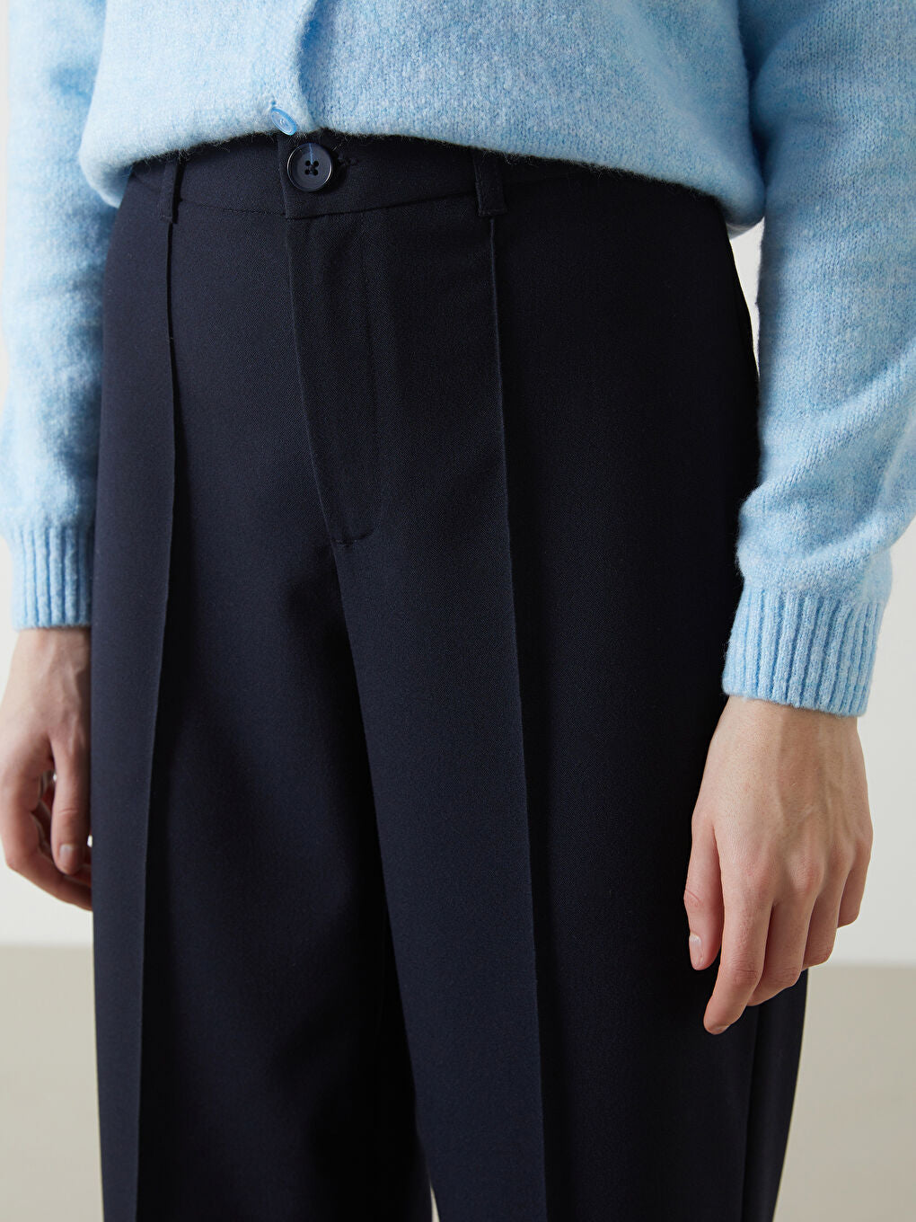 LCW Vision Grey Slim Fit Women Trousers