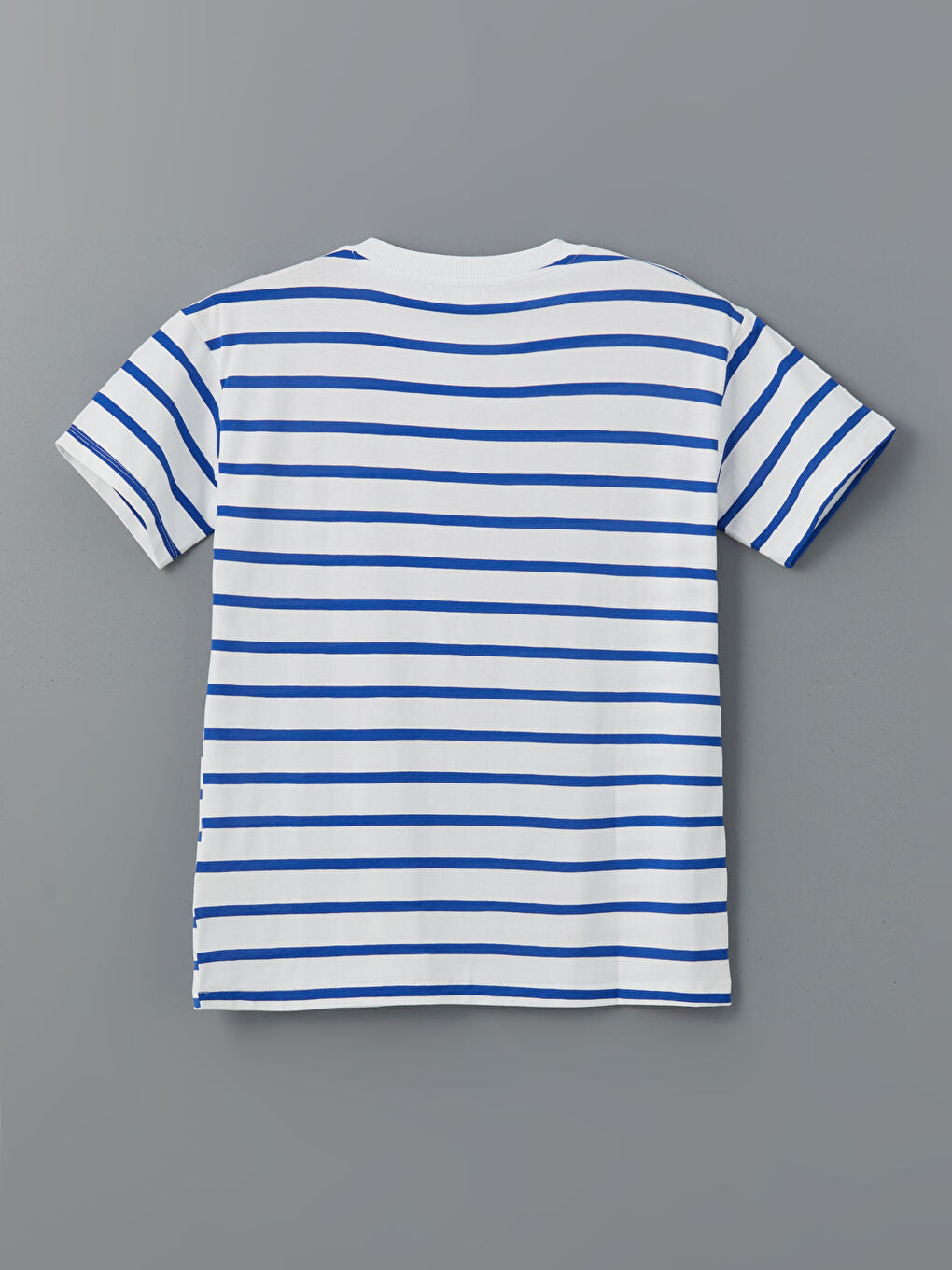 LCW Comfort Black Crew Neck Striped Women T-Shirt