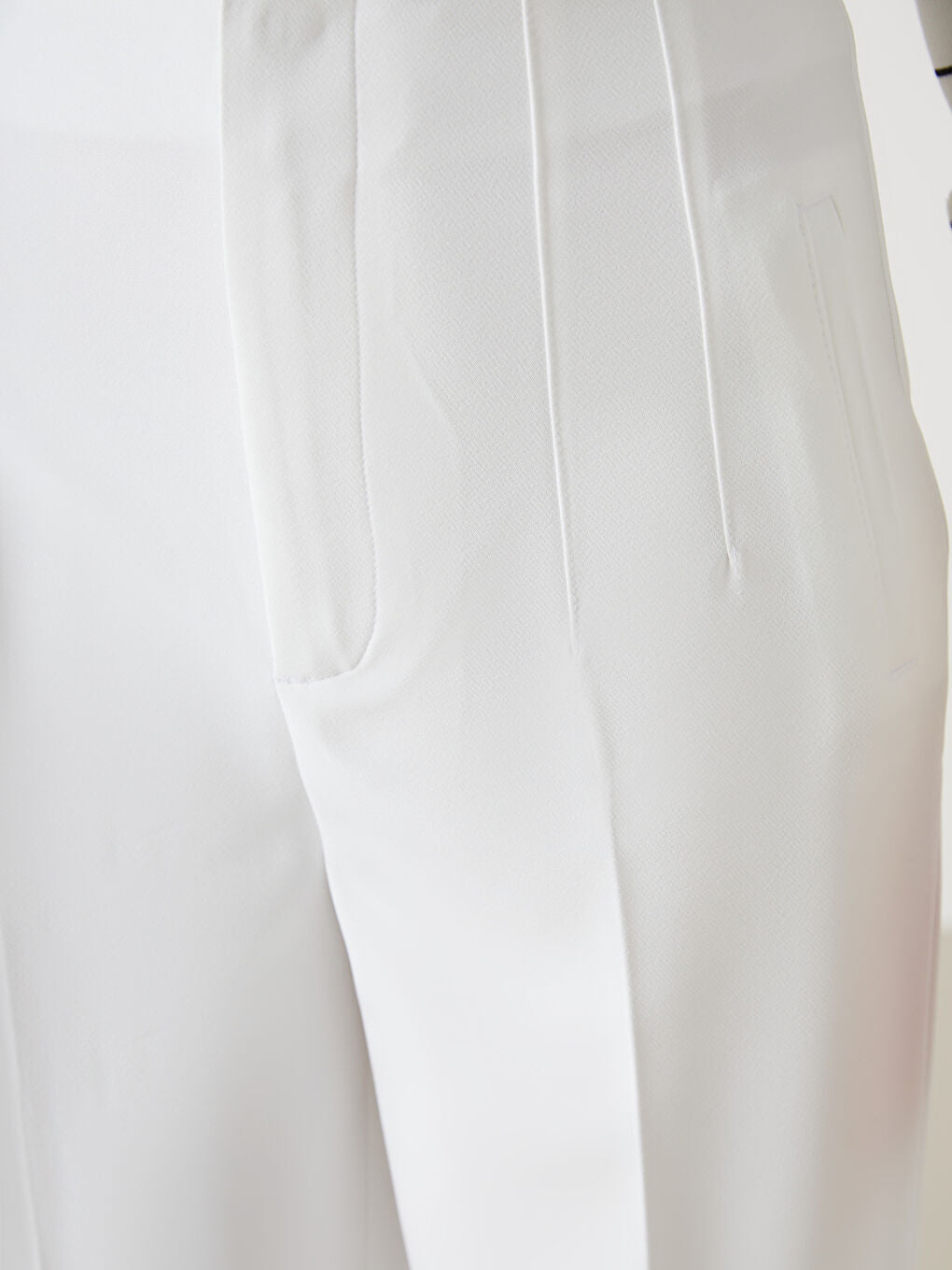 LCW Vision Ecru Slim Fit Women Trousers