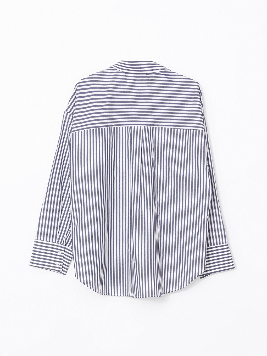LCW Vision Blue Striped Oversize Women Shirt