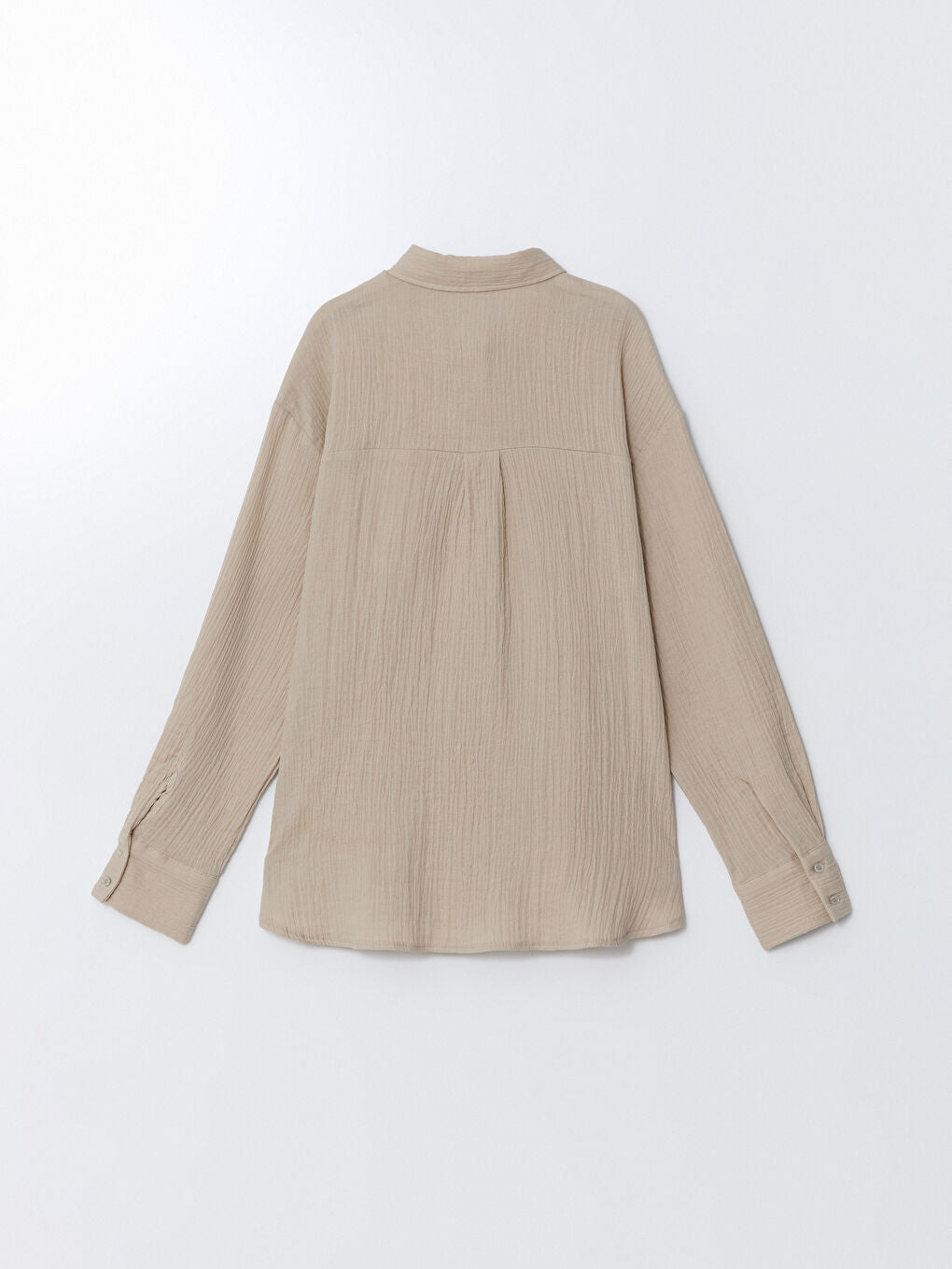 LCW Vision Beige Textured Women Shirt