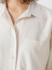 LCW Vision Linen Blend Oversize Women Shirt