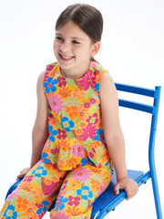 LCW Baby Crew Neck Floral Girl Blouse And Pants 2-Pack