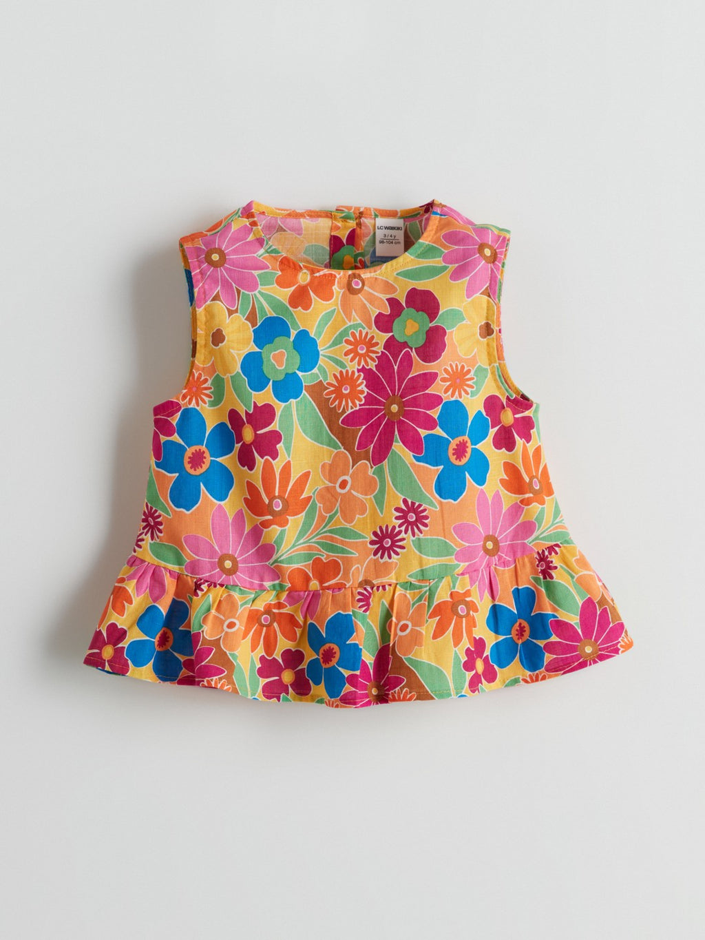 LCW Baby Crew Neck Floral Girl Blouse And Pants 2-Pack