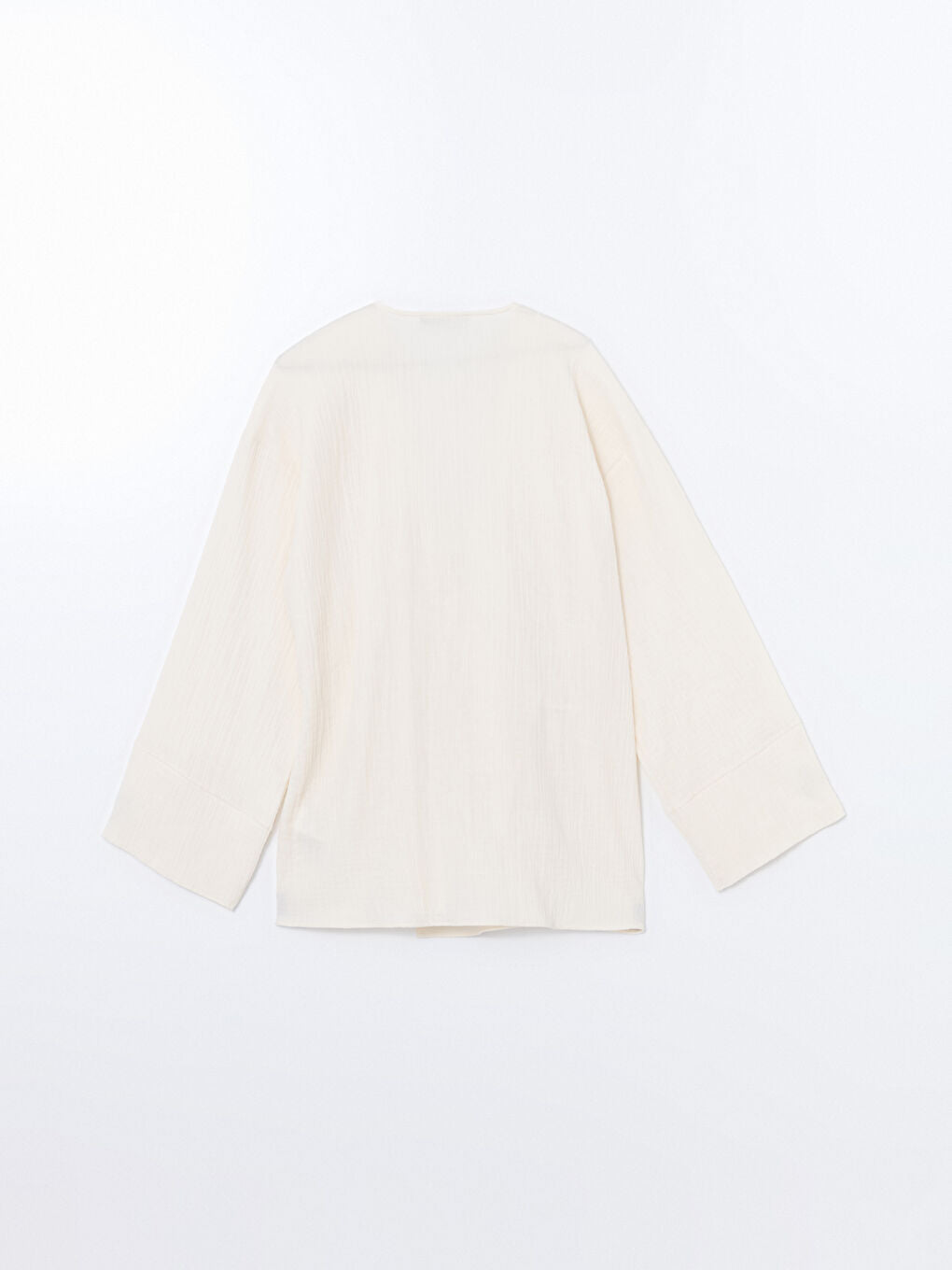 LCW Vision Khaki Double Breasted Textured Women Kimono