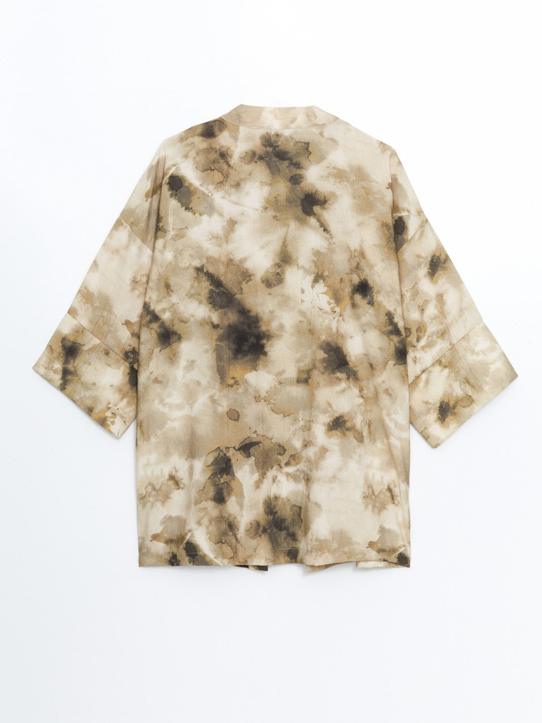 LCW Vision Shawl Collar Patterned Oversize Women Kimono