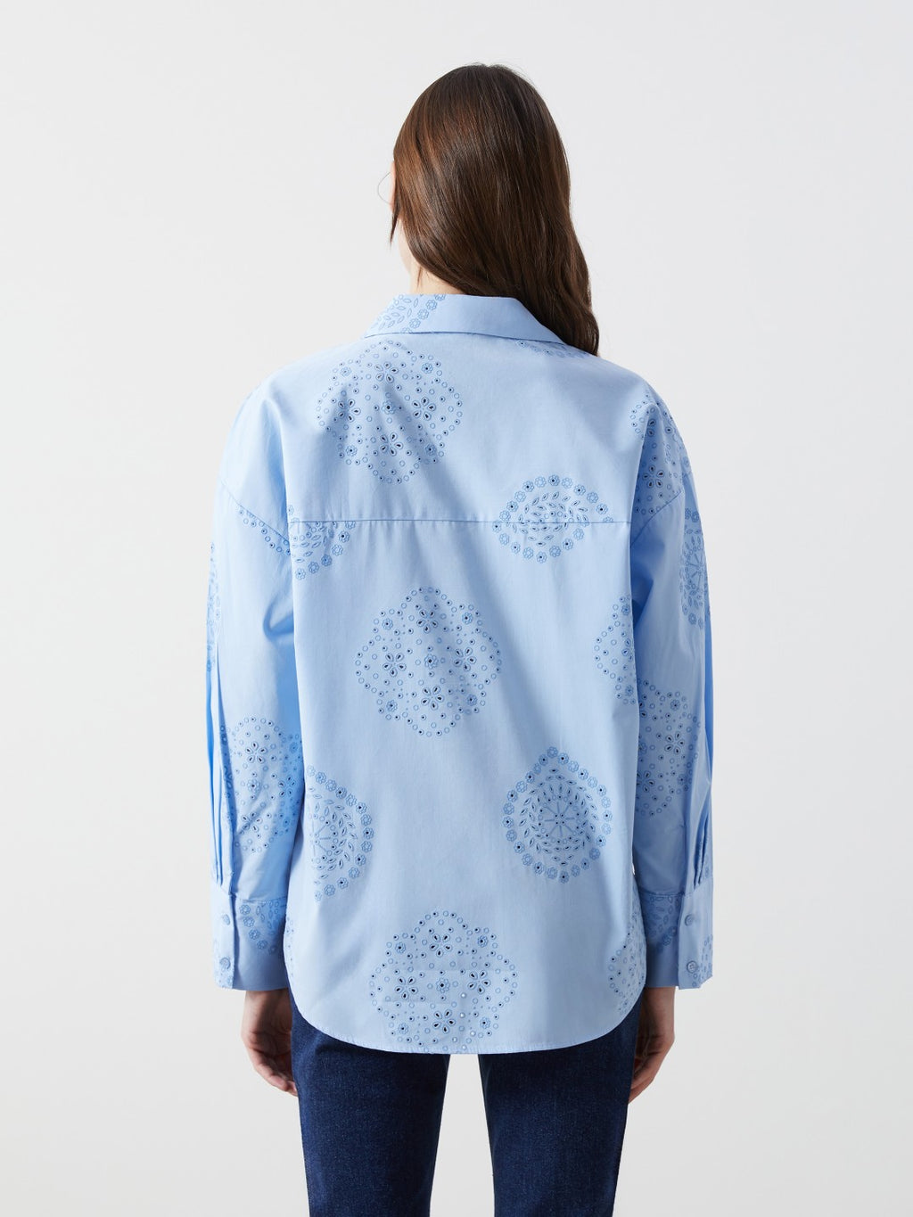 LCW Vision Openwork Oversize Women Shirt