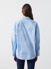 LCW Vision Openwork Oversize Women Shirt