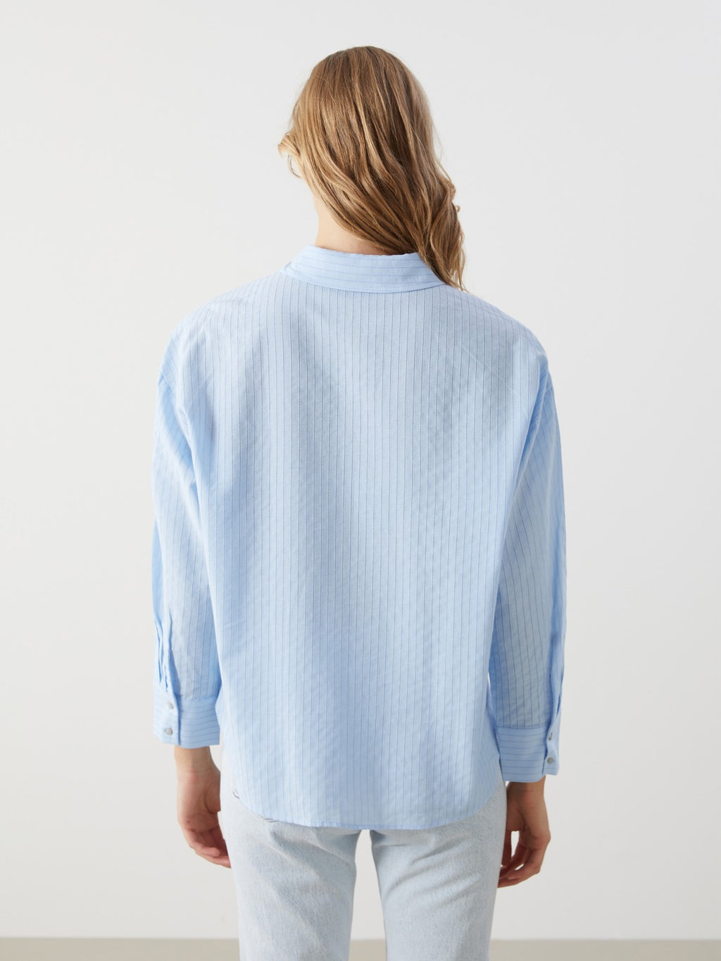 LCW Vision Striped Oversize Women Shirt