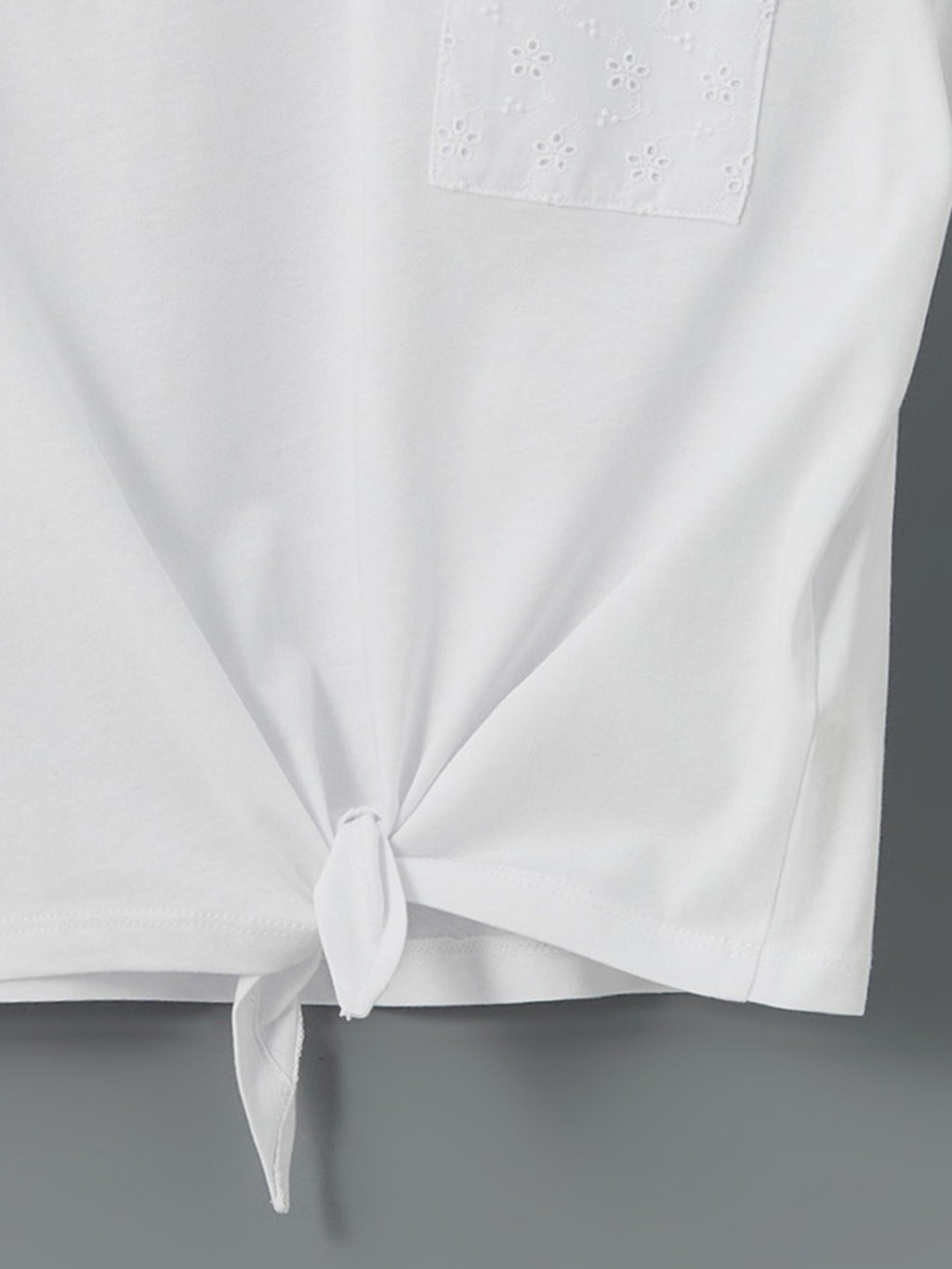 LCW Kids Crew Neck Girls Crop T-Shirt