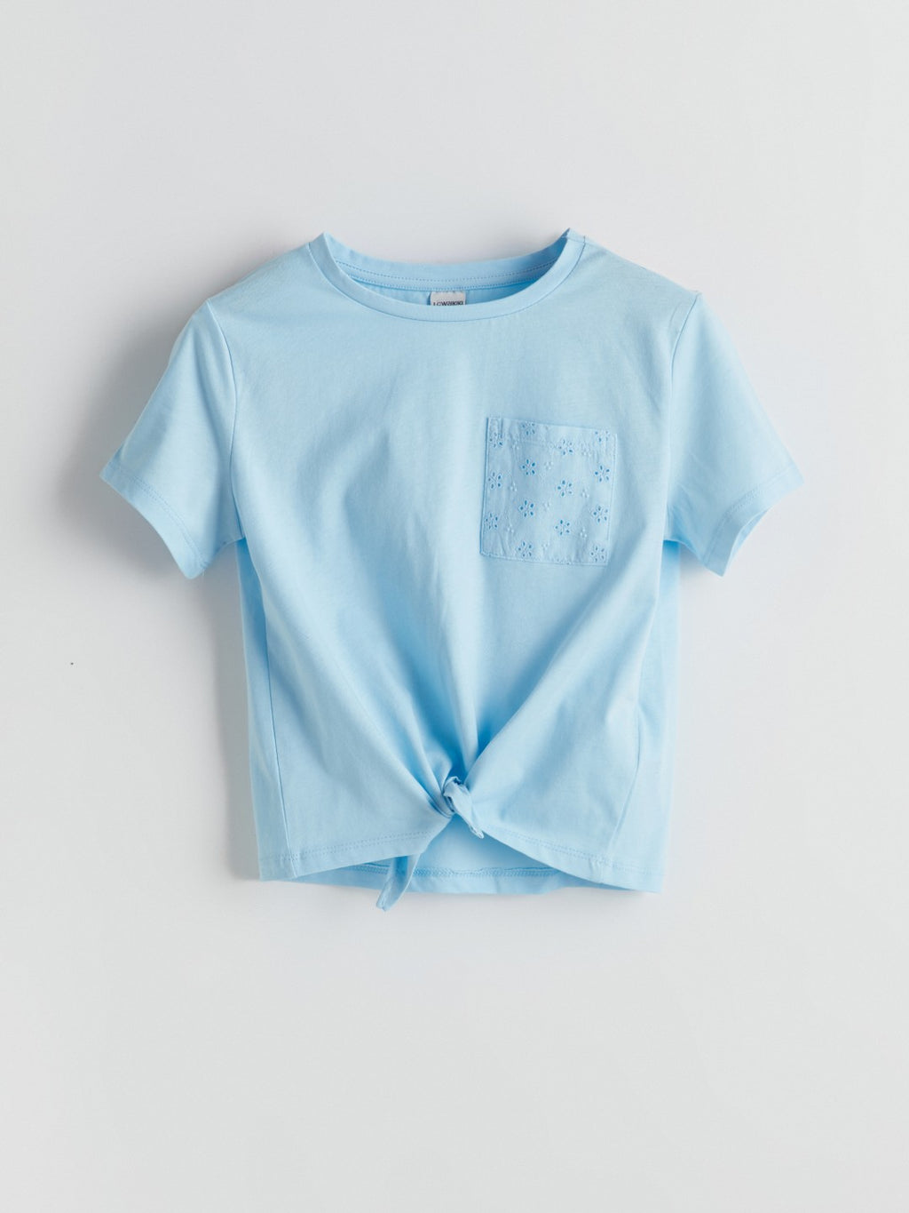 LCW Kids Crew Neck Girls Crop T-Shirt