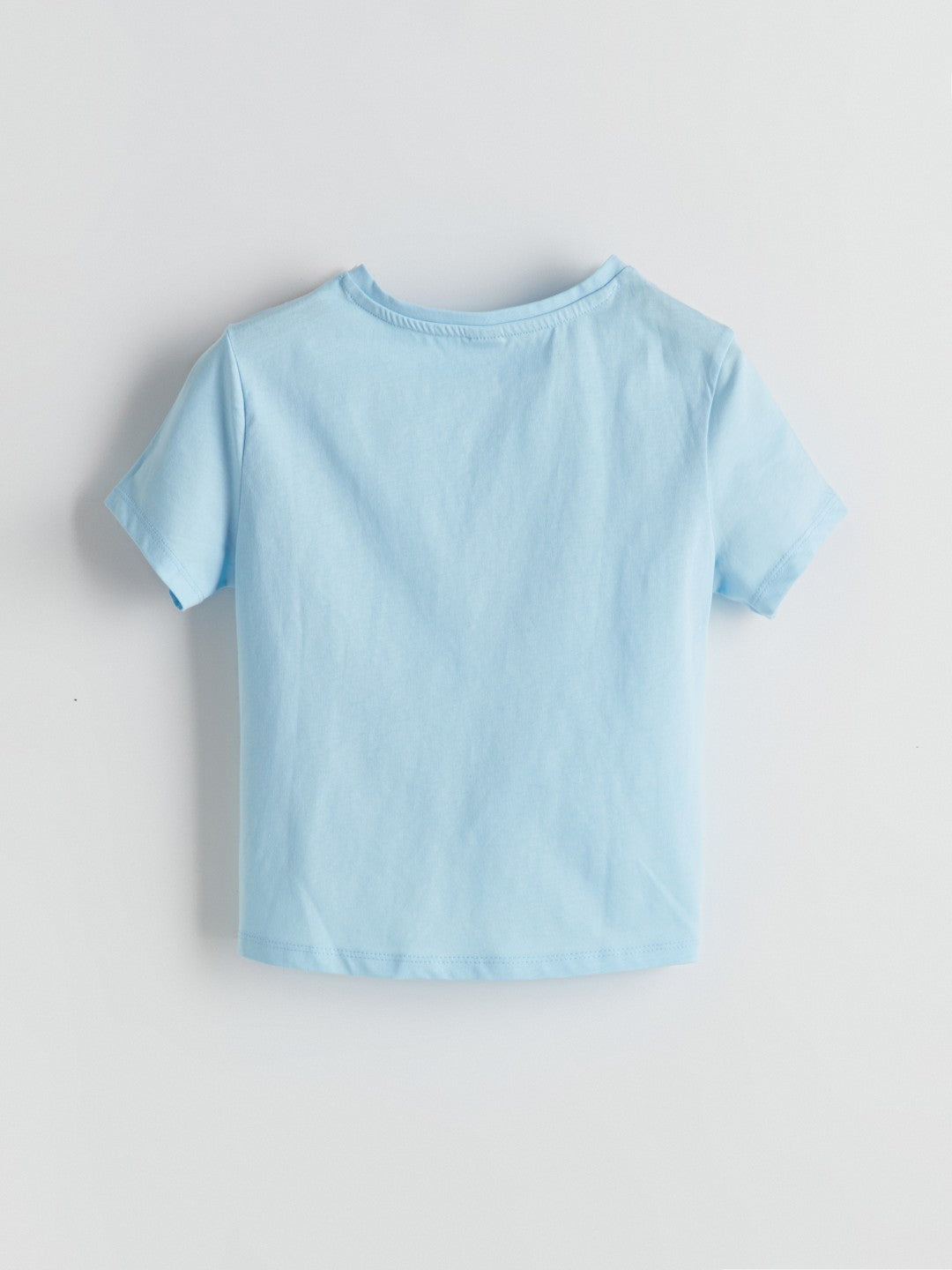 LCW Kids Crew Neck Girls Crop T-Shirt