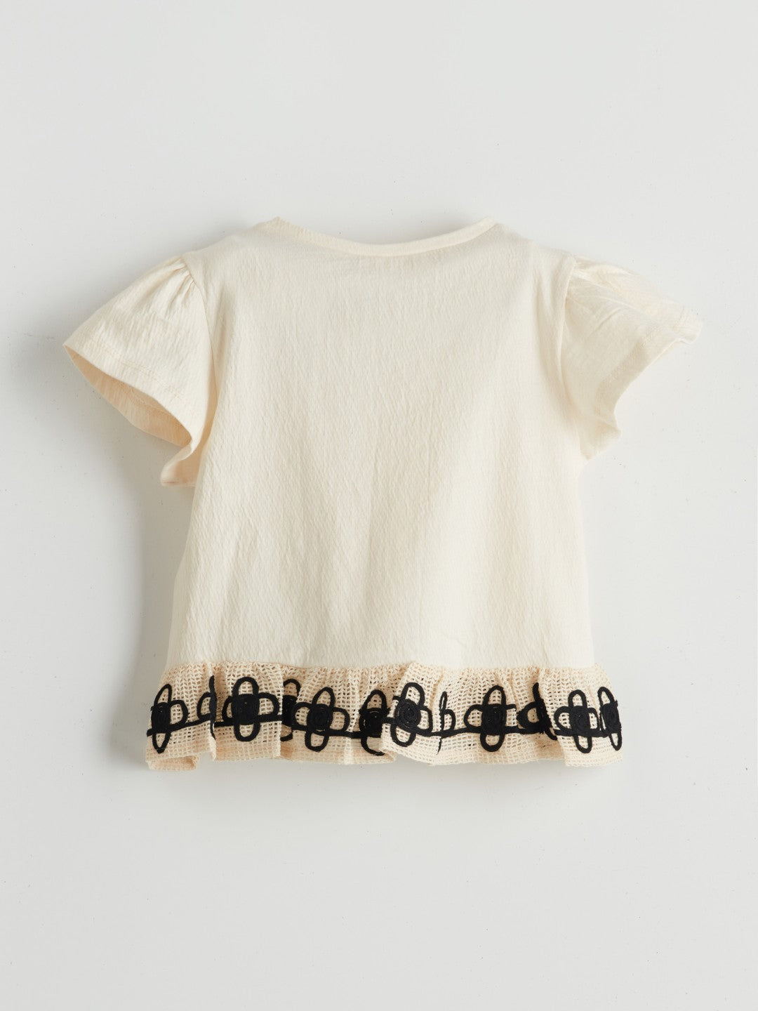 LCW Kids Crew Neck Embroidered Baby Girl T-Shirt