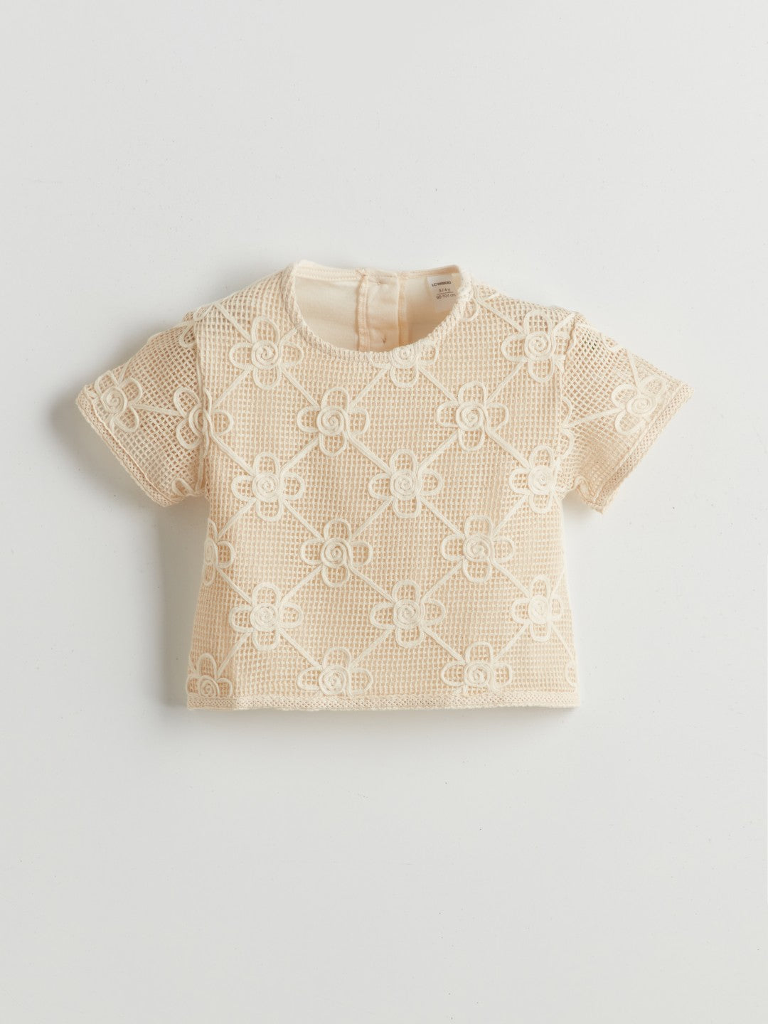 LCW Kids Crew Neck Embroidered Girls T-Shirt