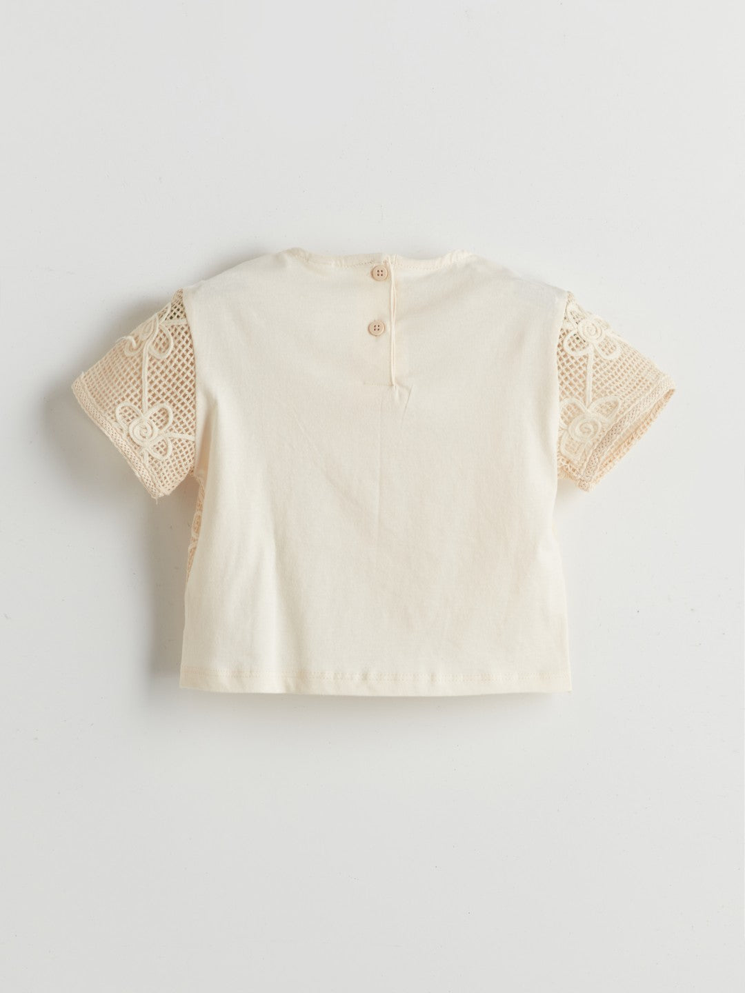 LCW Kids Crew Neck Embroidered Girls T-Shirt