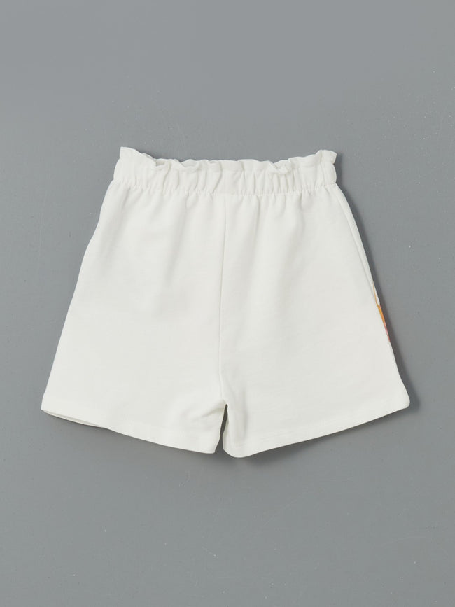 LCW Kids Elastic Waist Butterfly Printed Girls Shorts Main Image