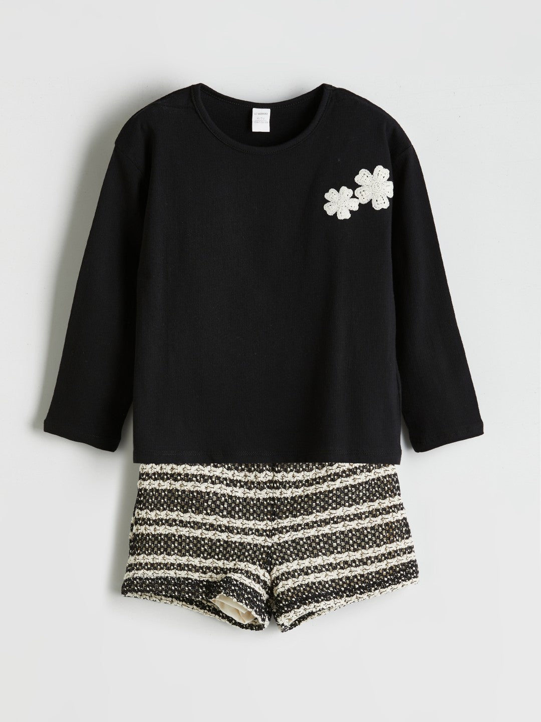 LCW Kids Floral Girl Child Crinkle Blouse And Shorts 2-Pack