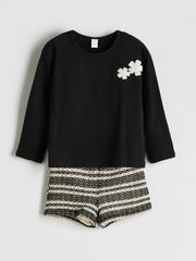 LCW Kids Floral Girl Child Crinkle Blouse And Shorts 2-Pack