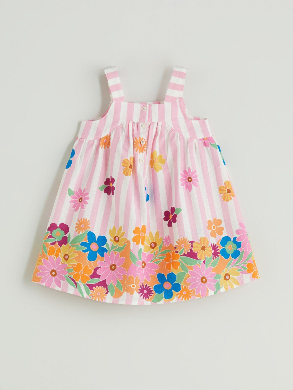 LCW Kids Floral GirlS Linen Blend Dress