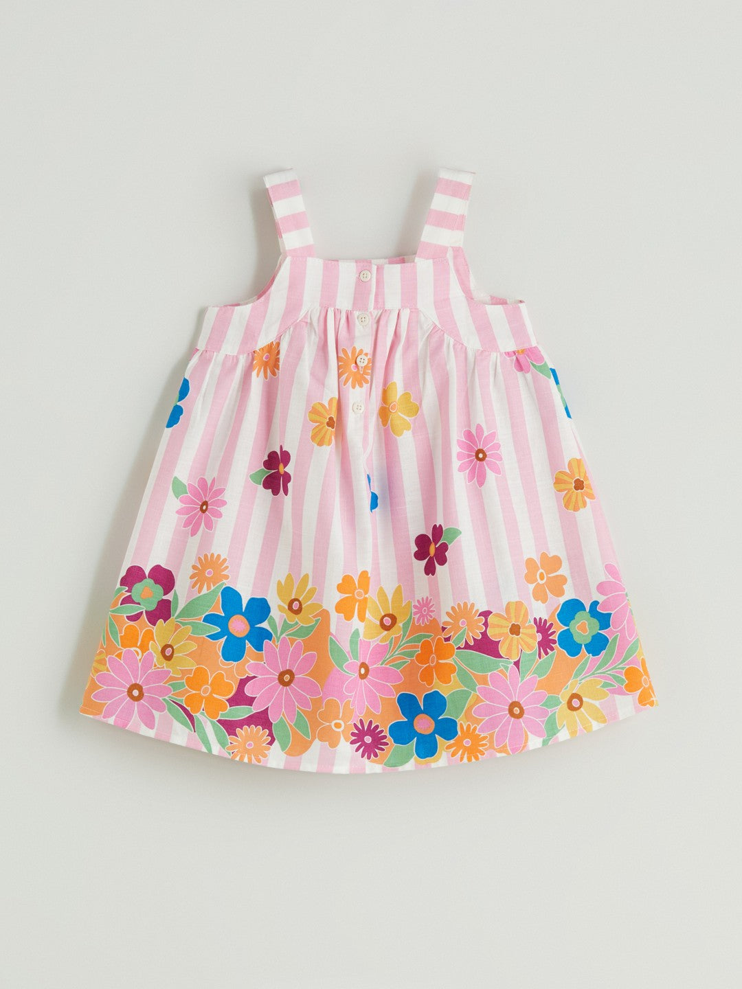 LCW Kids Floral GirlS Linen Blend Dress