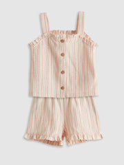 LCW Kids Strap Girls Blouse And Shorts 2-Pack