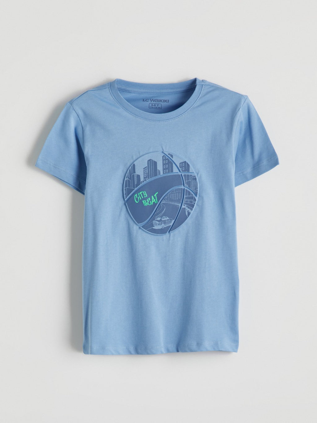 LCW Kids Crew Neck Boy Shorts Pajama Set