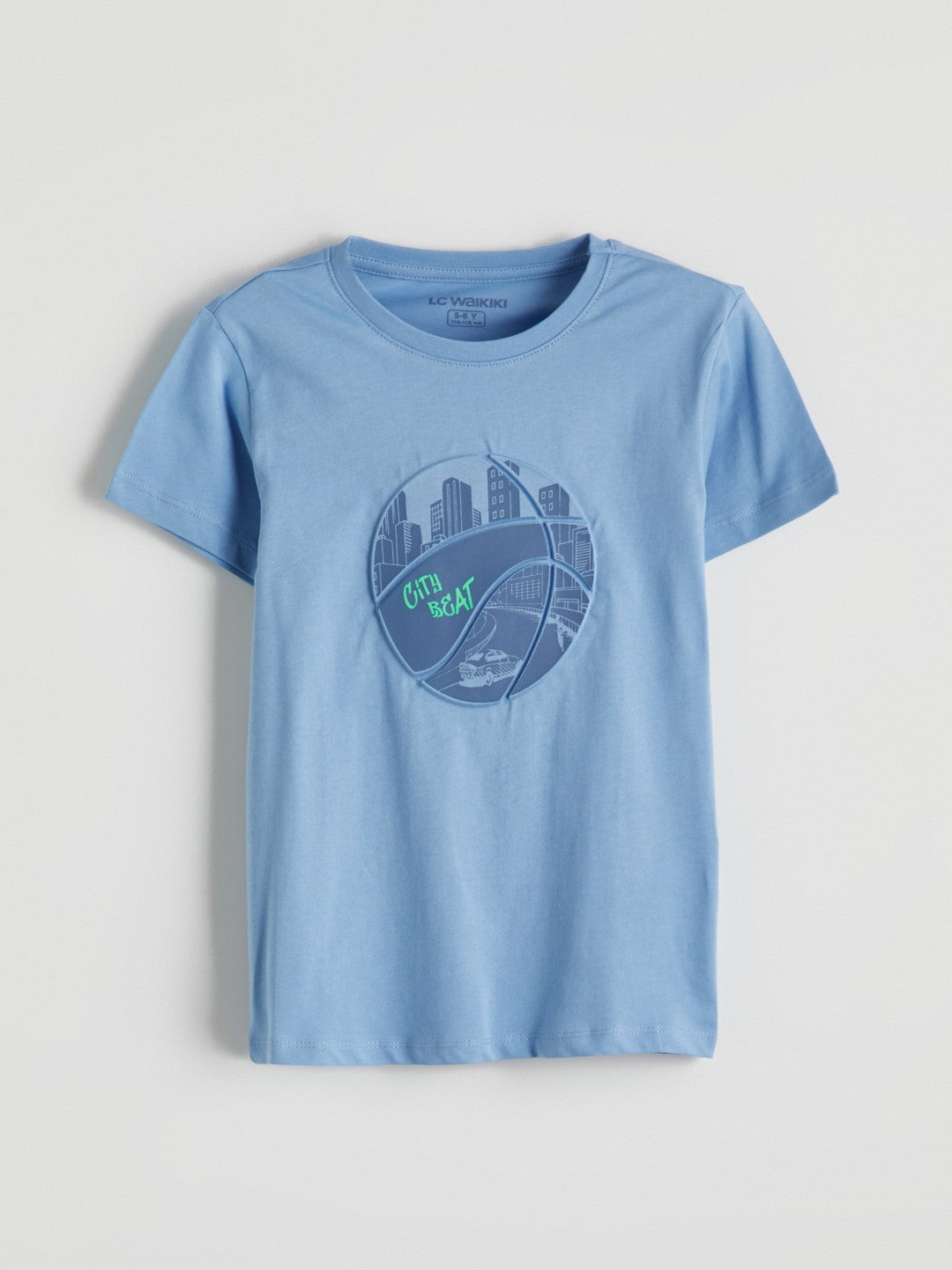 LCW Kids Crew Neck Boy Shorts Pajama Set