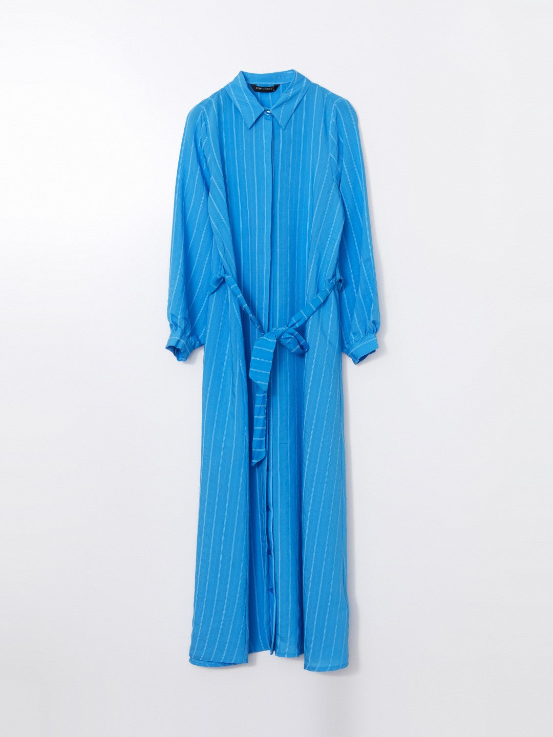 LCW Modest Striped Women Shirt Dress