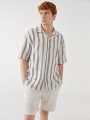 Xside Regular Fit Short Sleeve Striped Men Shirt