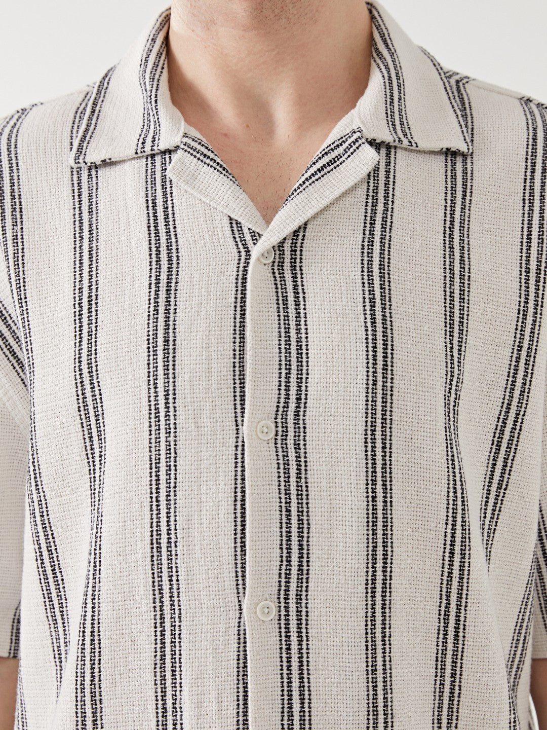 Xside Regular Fit Short Sleeve Striped Men Shirt