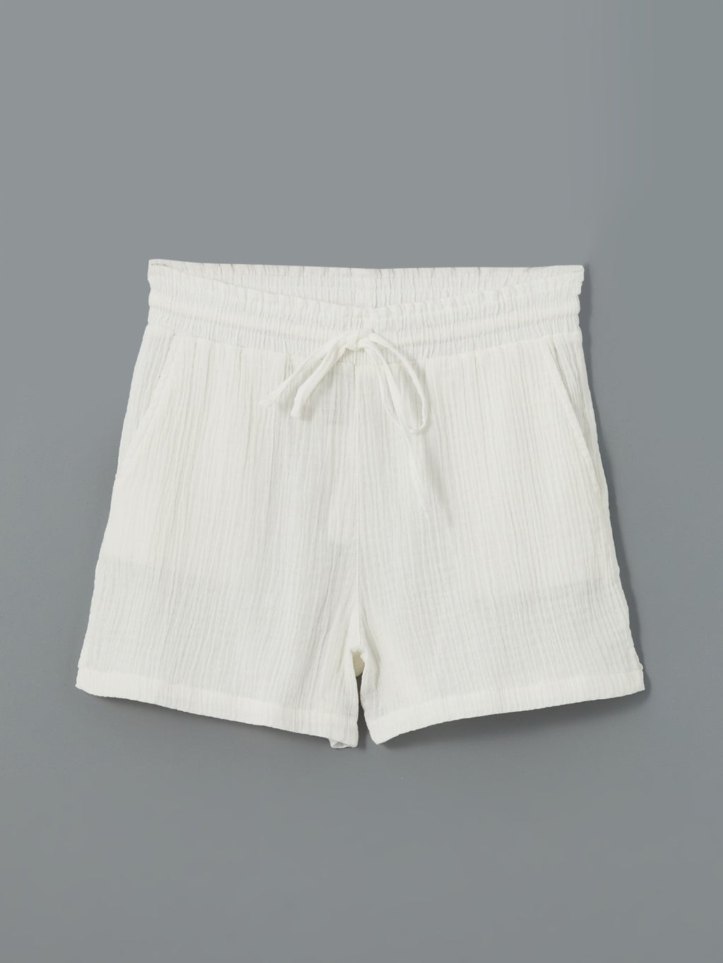 LCW Vision Elastic Waist Textured Women Shorts