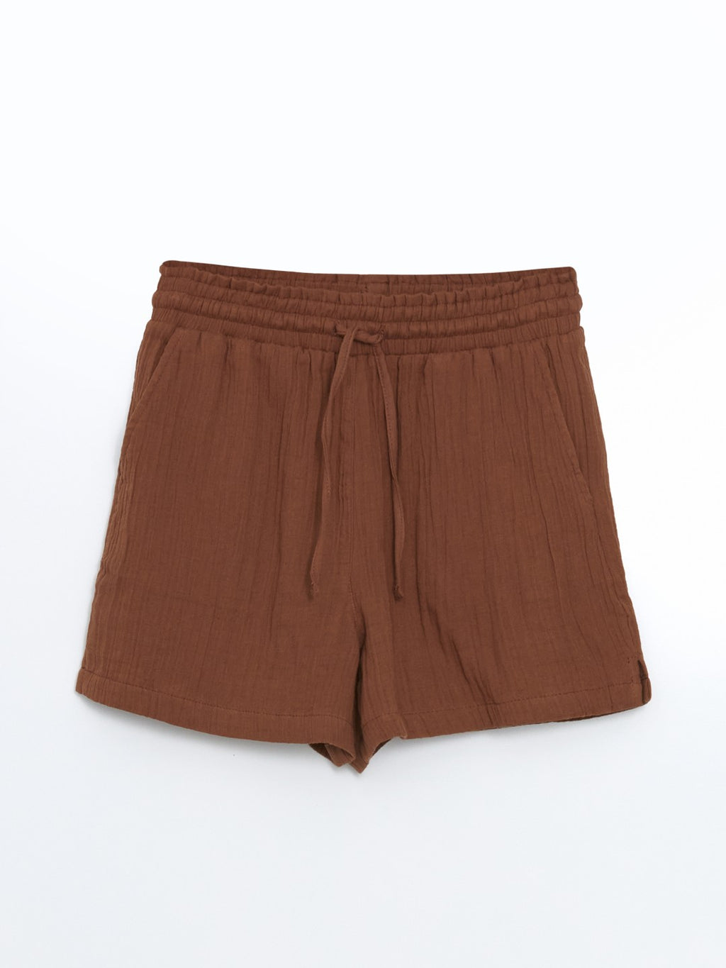 LCW Vision Elastic Waist Textured Women Shorts