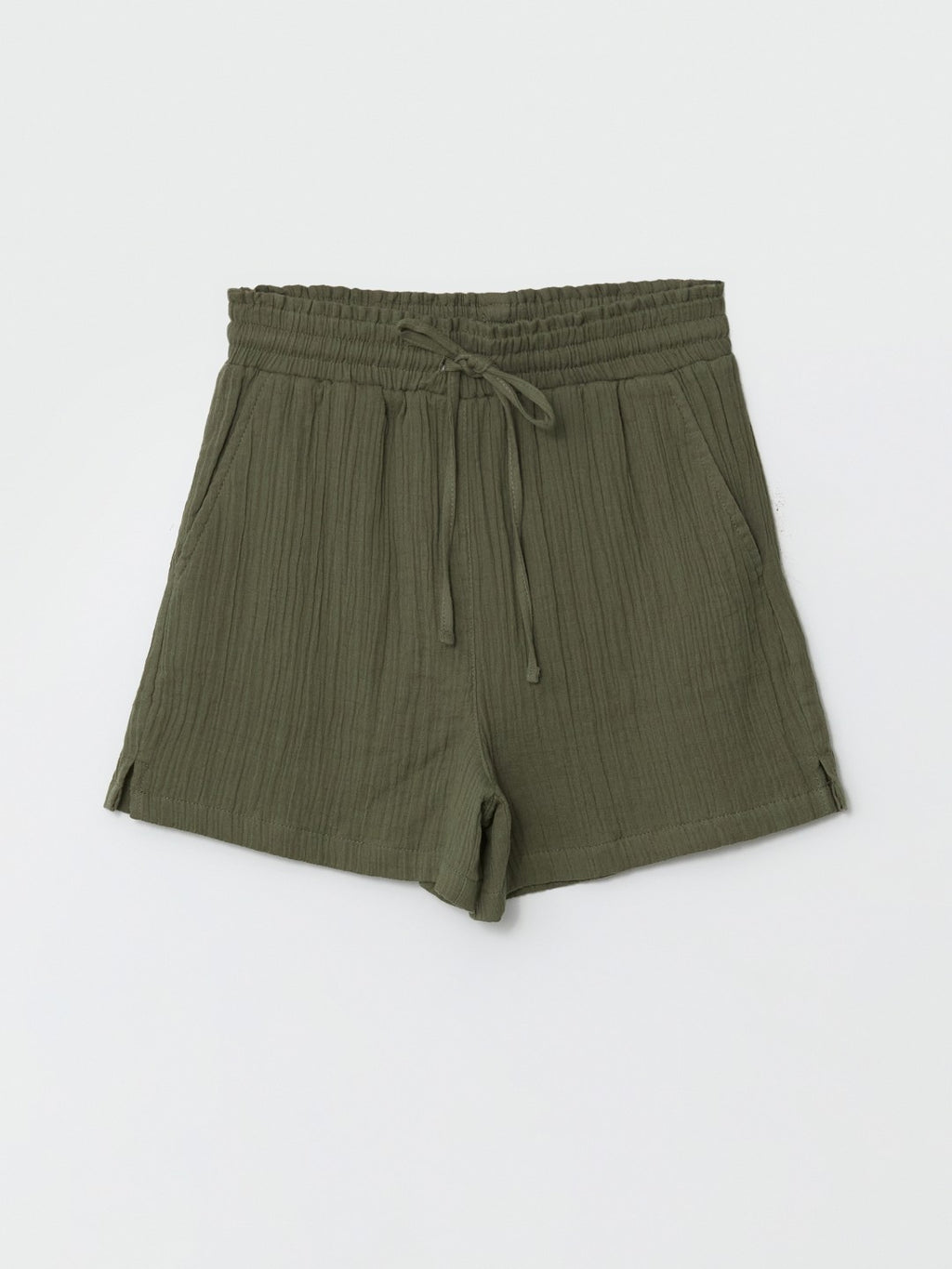 LCW Vision Elastic Waist Textured Women Shorts