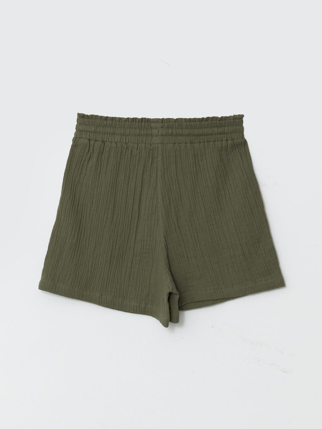 LCW Vision Elastic Waist Textured Women Shorts