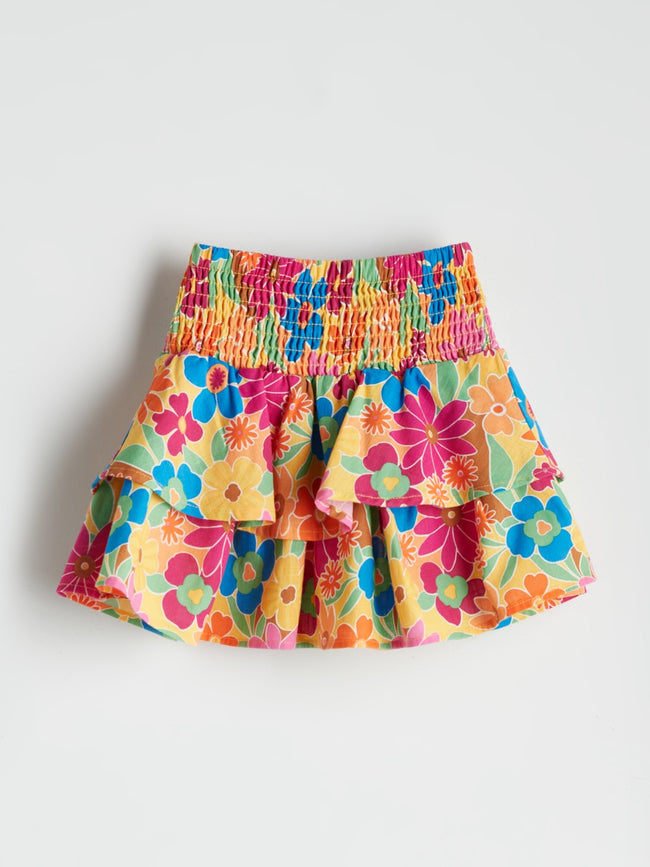 LCW Kids Elastic Waist Floral Girl Skirt Main Image