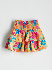 LCW Kids Elastic Waist Floral Girl Skirt