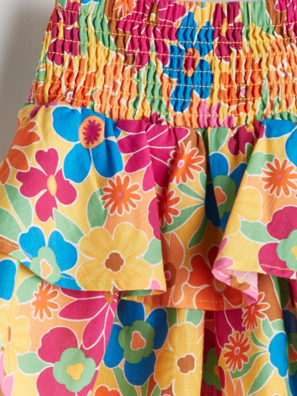 LCW Kids Elastic Waist Floral Girl Skirt