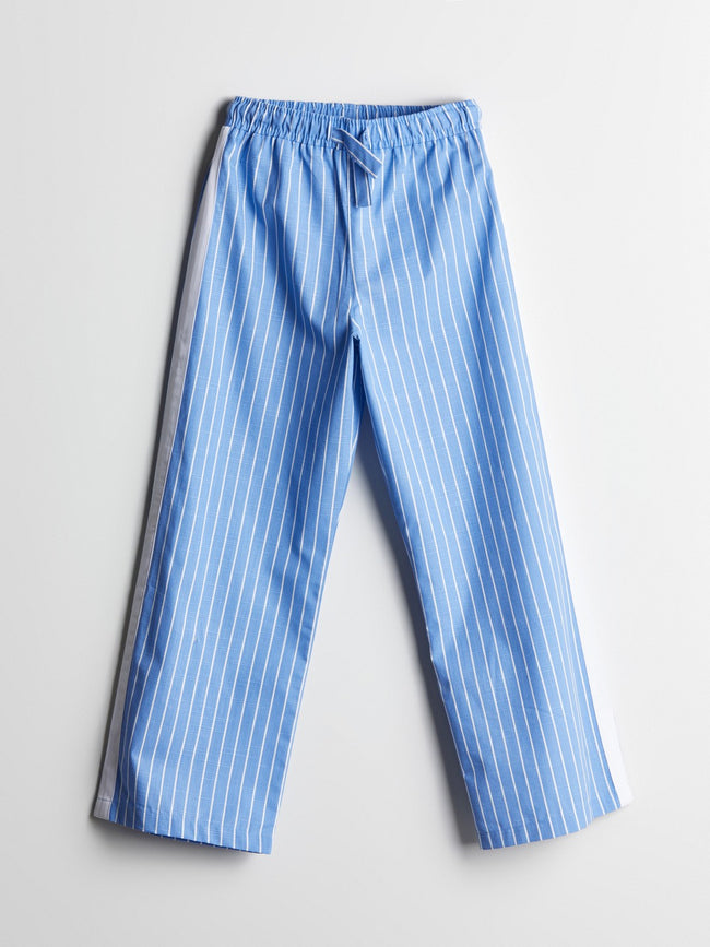 LCW Kids Elastic Waist Striped Girl Trousers Hover Image