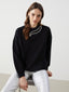 LCW Modest Crew Neck Embroidered Women Sweatshirt Tunic