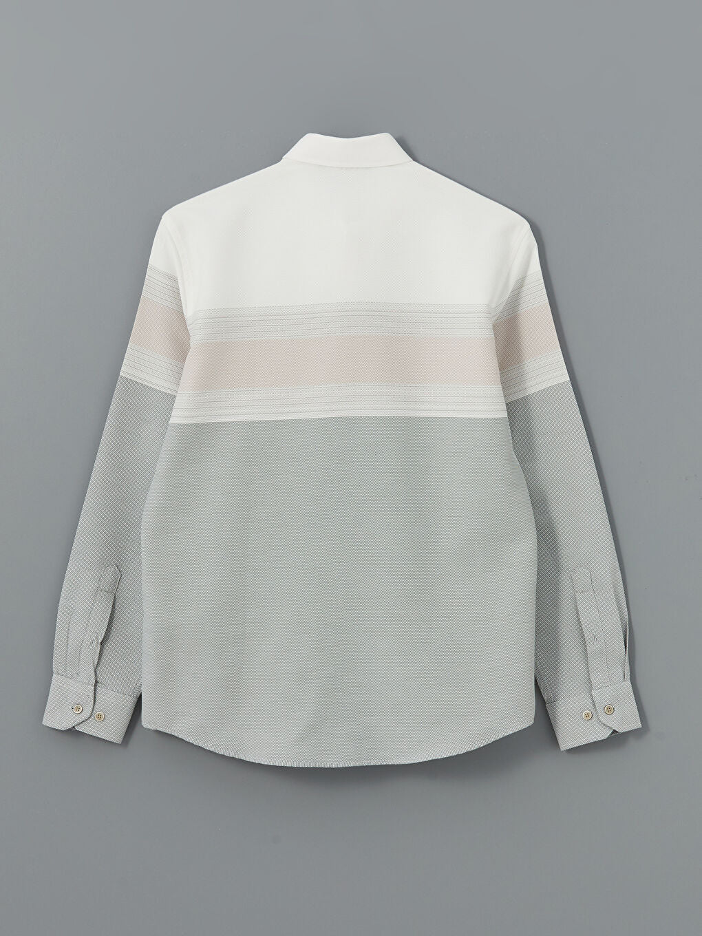 LCWAIKIKI Classic Green Regular Fit Long Sleeve Striped Men Shirt