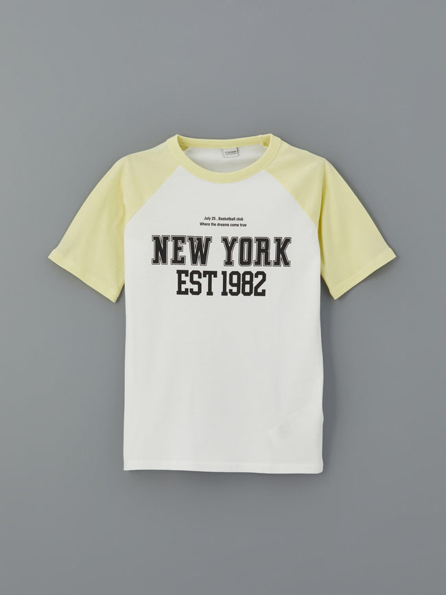 LCW Kids Crew Neck Printed BoyS T-Shirt Hover Image